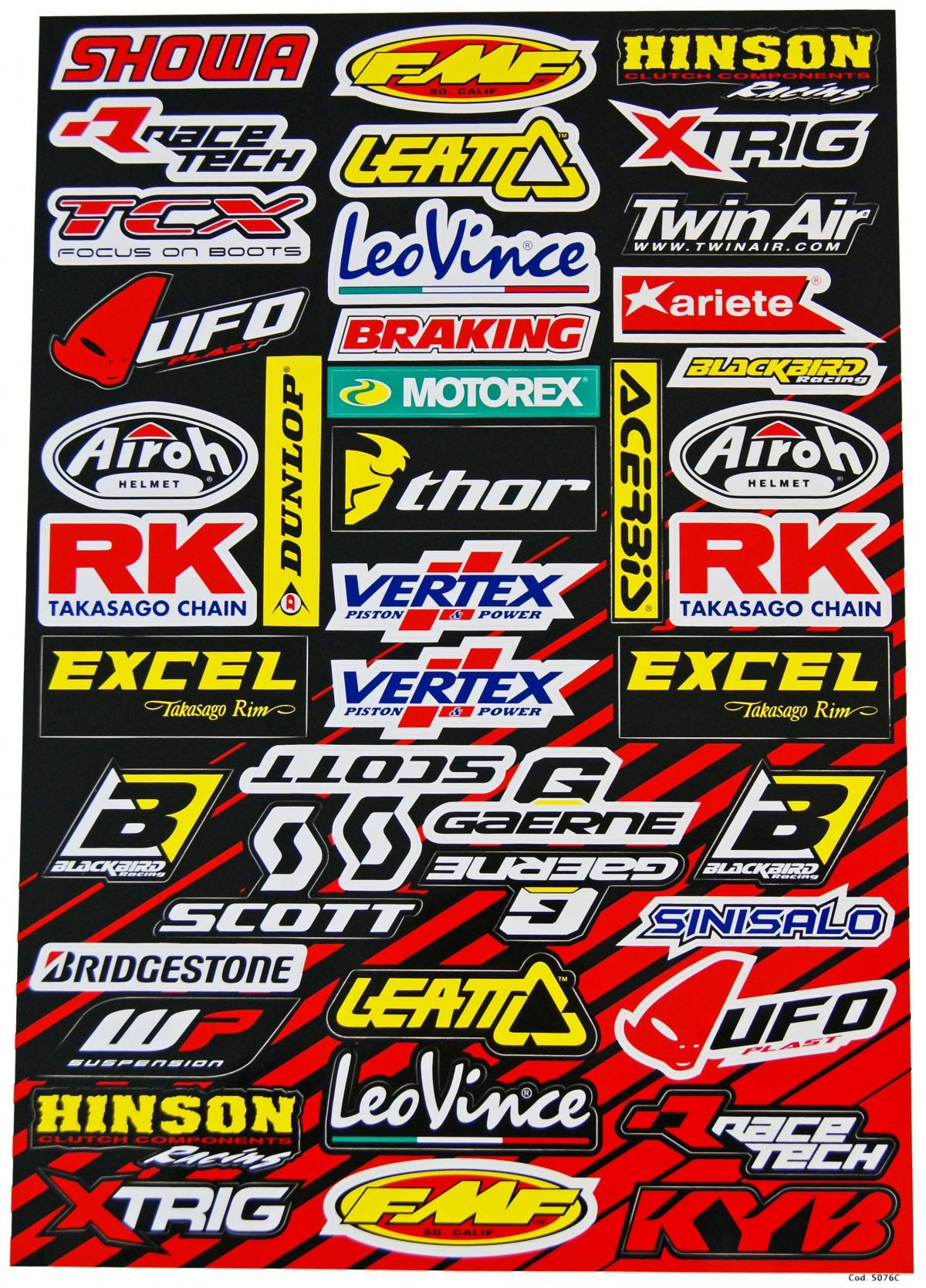 STICKER SHEET SPONSOR LOGO C, BLACKBIRD 5076C PRE-CUT thumbnail 2