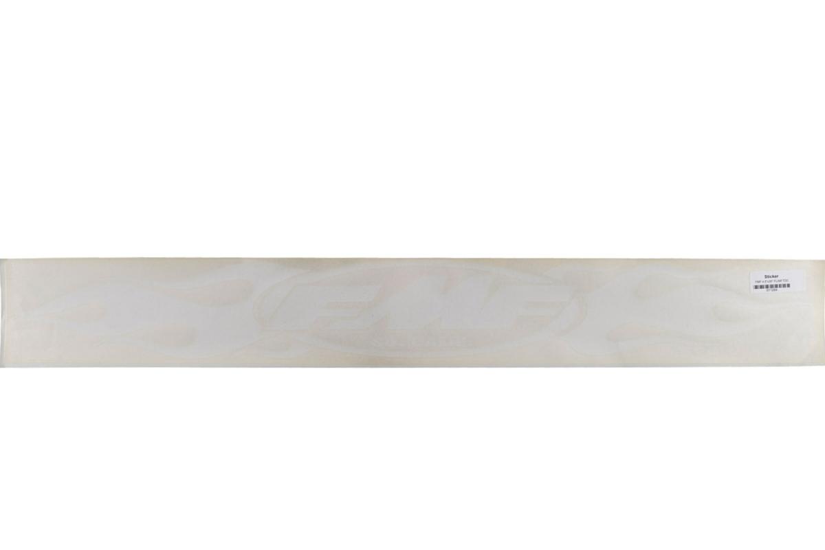 END OF LINE Flames Die Cut Exhaust Sticker 4.5x36 White 00-00 Universal - FMF 011284