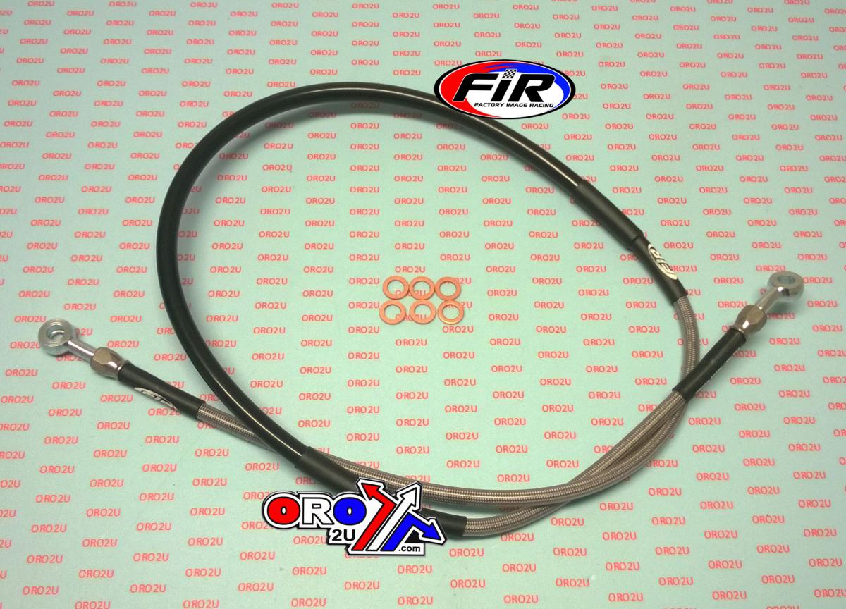 FRONT BRAKE HOSE SILVER / BLACK, KTM 85 SX 2013 - 2016, M8 FITTINGS K01-1-040/P-CL thumbnail 2