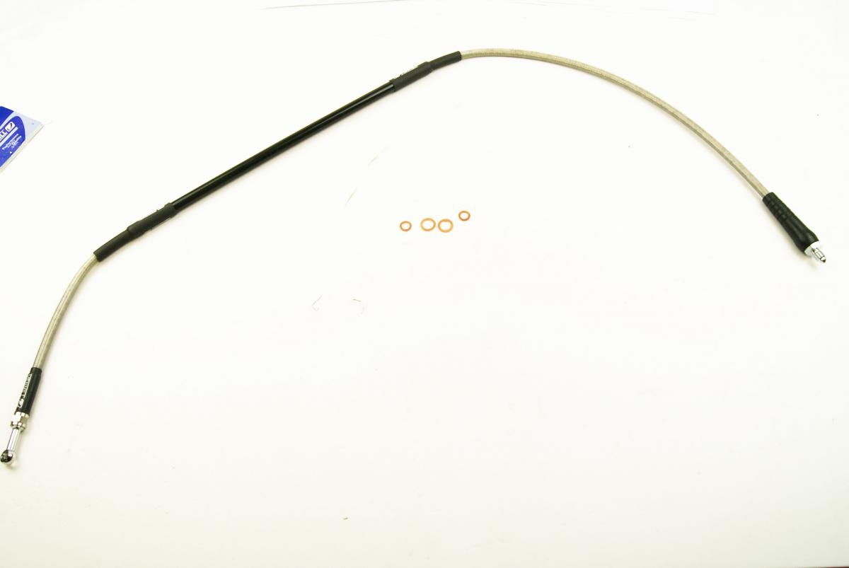 HOSE FRONT BRAKE SILVER / BLK, VENHILL K01-1-043/P-CL thumbnail 2