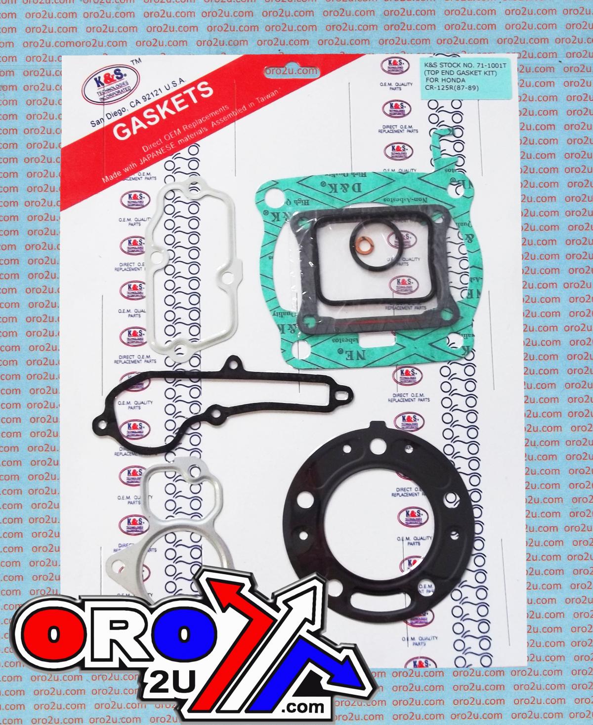 GASKET TOP SET 87-89 CR125 image 1