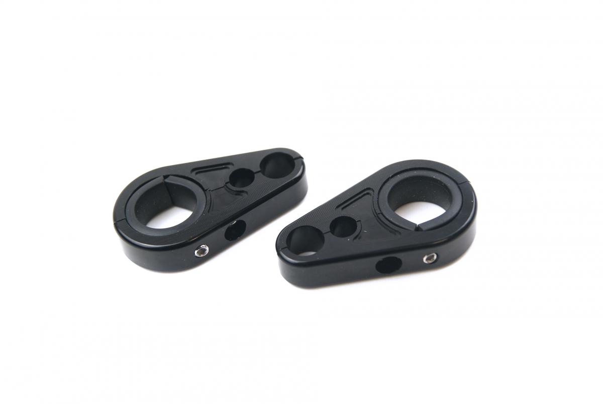 Cable Hose Clamp Set Black Aluminium 20-25mm (Pack of 2) thumbnail 2