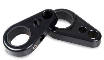Cable Hose Clamp Set Black Aluminium 20-25mm (Pack of 2) thumbnail 3