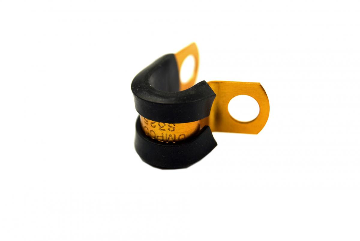 CUSHION TUBE CLAMP GOLD, HOSE BRAKE CLUCH CLAMP / P CLIP image 1
