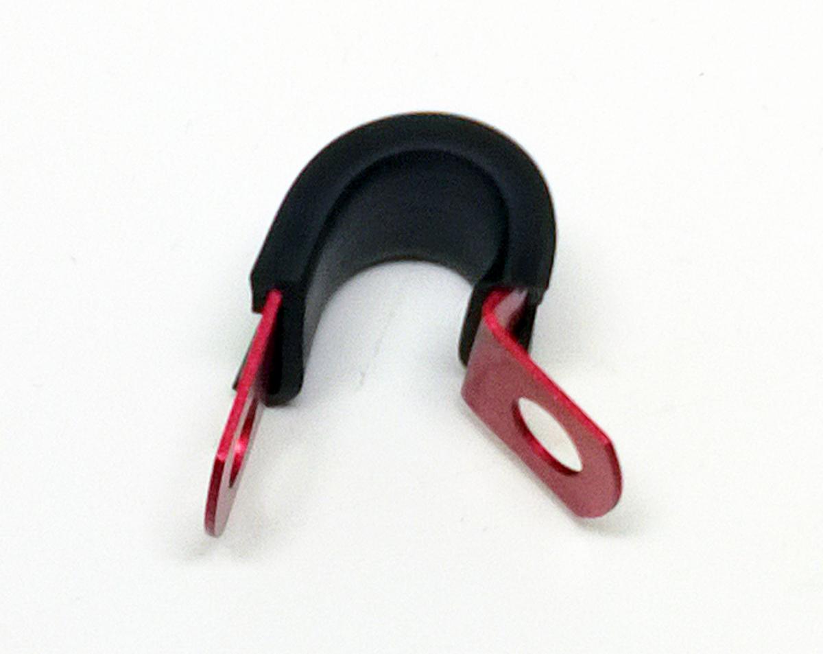 CUSHION TUBE CLAMP RED, HOSE BRAKE CLUCH CLAMP / P CLIP thumbnail 2