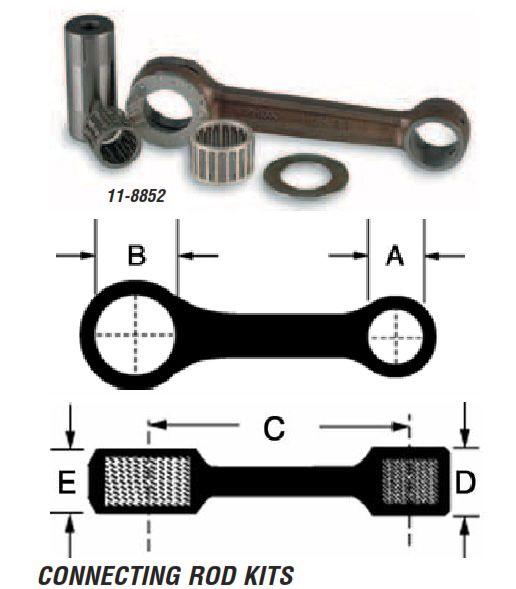CONNECTING ROD 1985-1987 APRILA 125 ROTAX 127 MAZZUCCHELLI ETX 125 TUAREG 125 BCO0352A thumbnail 3