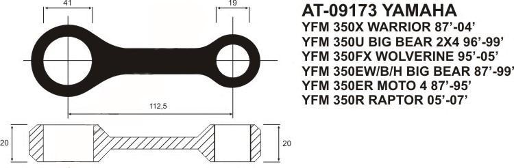 CONNECTING ROD KIT YFM350, PSYCHIC AT-09173 1UY-11651-00 thumbnail 3