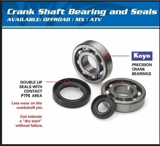 CRANKSHAFT BEARING & SEAL KIT, ALLBALLS 24-1097 KTM 125 200 thumbnail 3