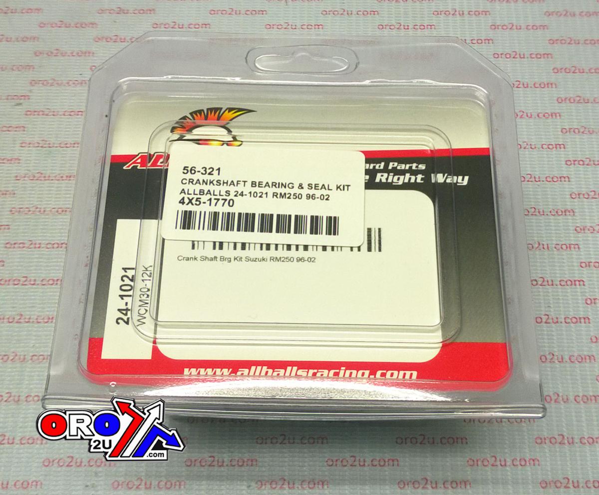 CRANKSHAFT BEARING & SEAL KIT, ALLBALLS 24-1021 RM250 96-02 thumbnail 3
