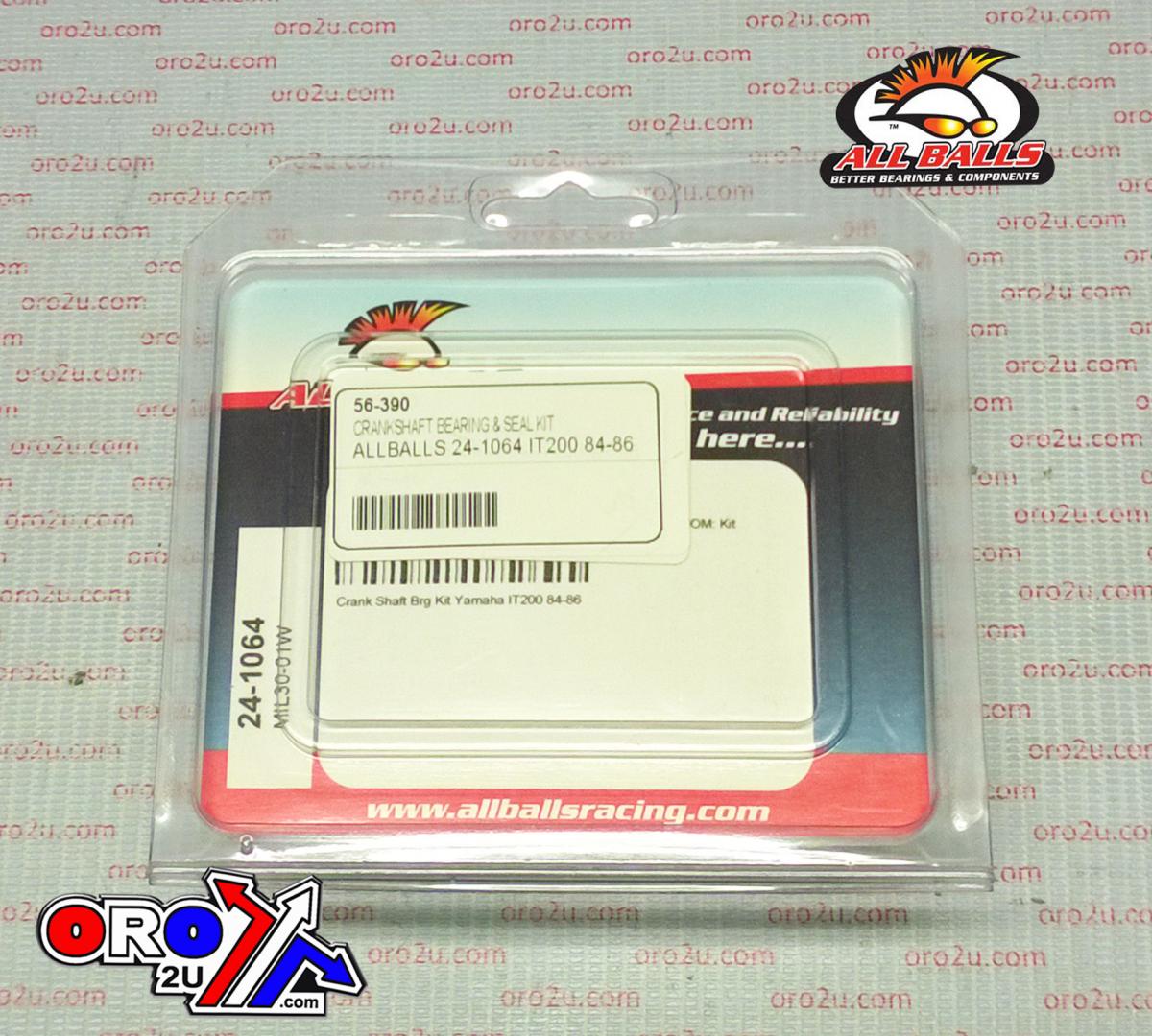 CRANKSHAFT BEARING & SEAL KIT, ALLBALLS 24-1064 IT200 84-86 thumbnail 3