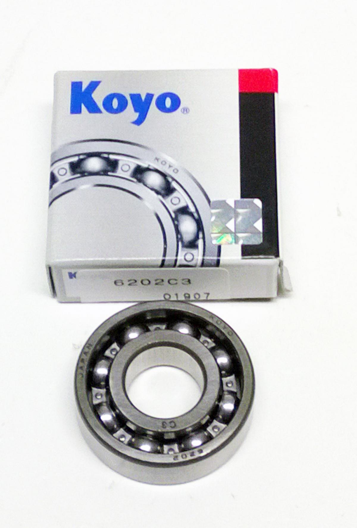 BEARING 6202 C3 KOYO OPEN 15x35x11 SIZE MADE IN JAPAN PROX 23.6202C3 EACH thumbnail 2