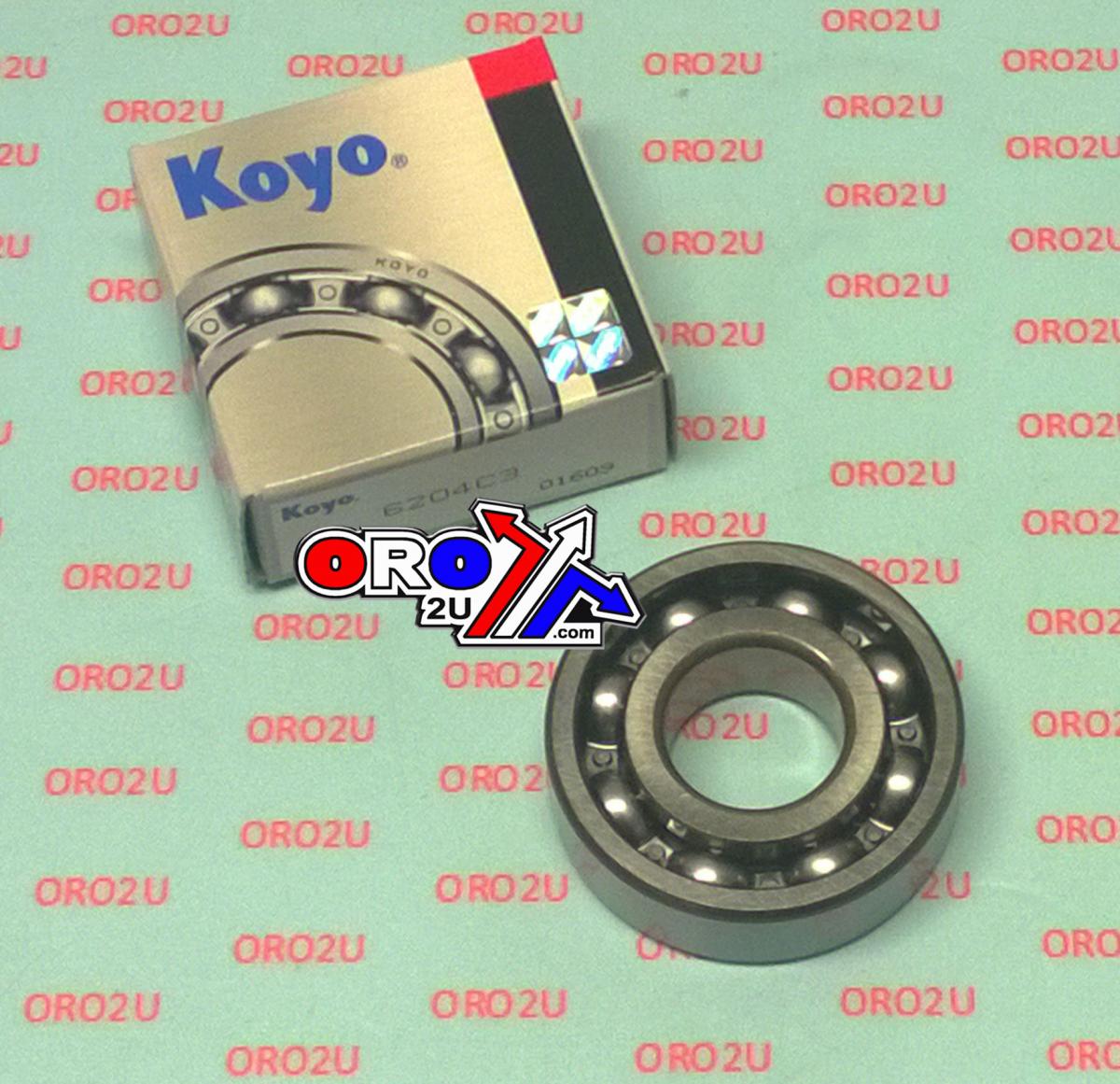 BEARING 6204 C3 KOYO OPEN 20x47x14 SIZE MADE IN JAPAN, 6204C3-KOYO EACH image 1
