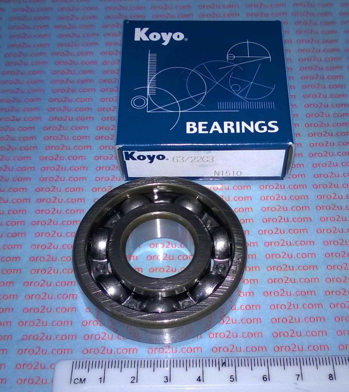 BEARING 63/22 C3 KOYO 22x56x16, PROX 23.6322C3 MADE IN JAPAN EACH