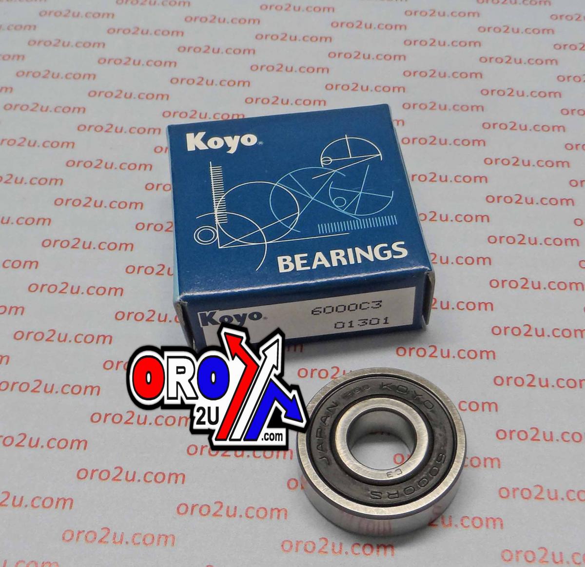 BEARING 6000 2RS C3 KOYO 10x26x8 SIZE SEALED MADE IN JAPAN EACH image 1