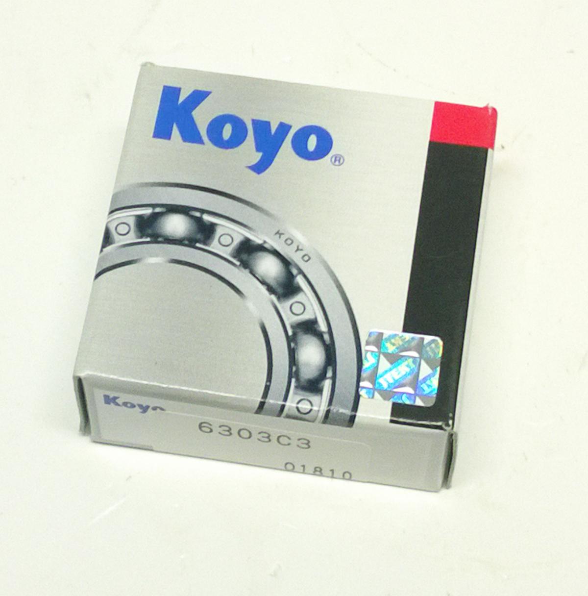 BEARING 6303 C3 KOYO OPEN 17x47x14 SIZE 23.6303C3 MADE IN JAPAN EACH thumbnail 2