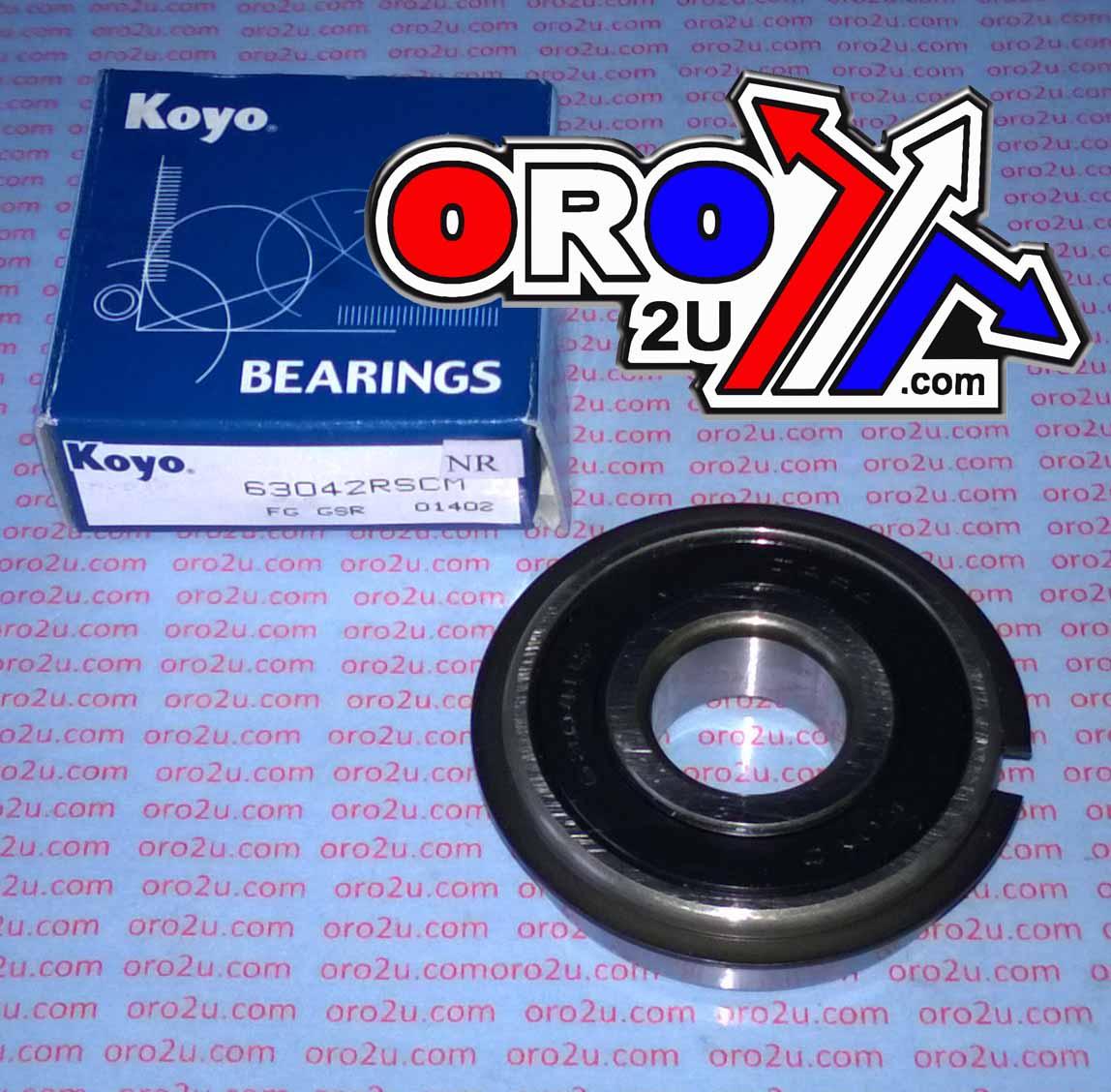 BEARING 6304 2RS NR KOYO 20x52x15 SIZE SEALED DEEP GROVED SNAP RING W/RING EACH image 1