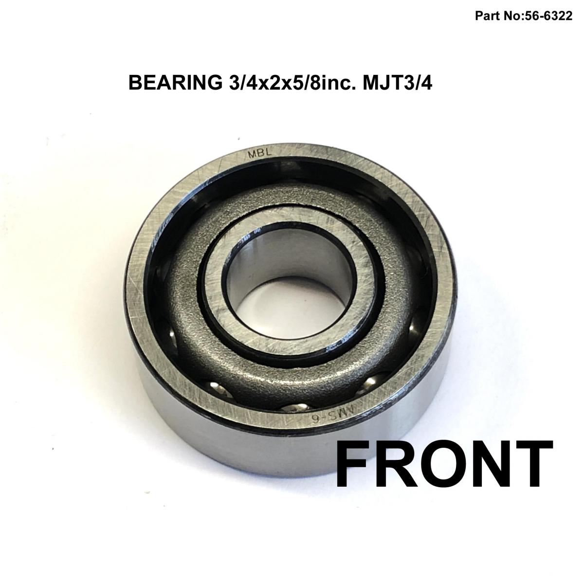 BEARING MJ3/4 DIRT RACING OPEN 3/4x2x11/16inc 19.05x50.80x17.46mm ROLLER TYPE EACH image 1