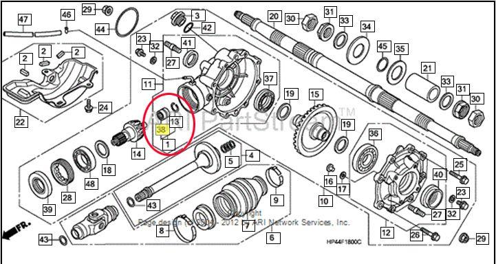 BEARING NEEDLE 15x25x17mm, BRONCO AT-03804 FINAL DRIVE thumbnail 2