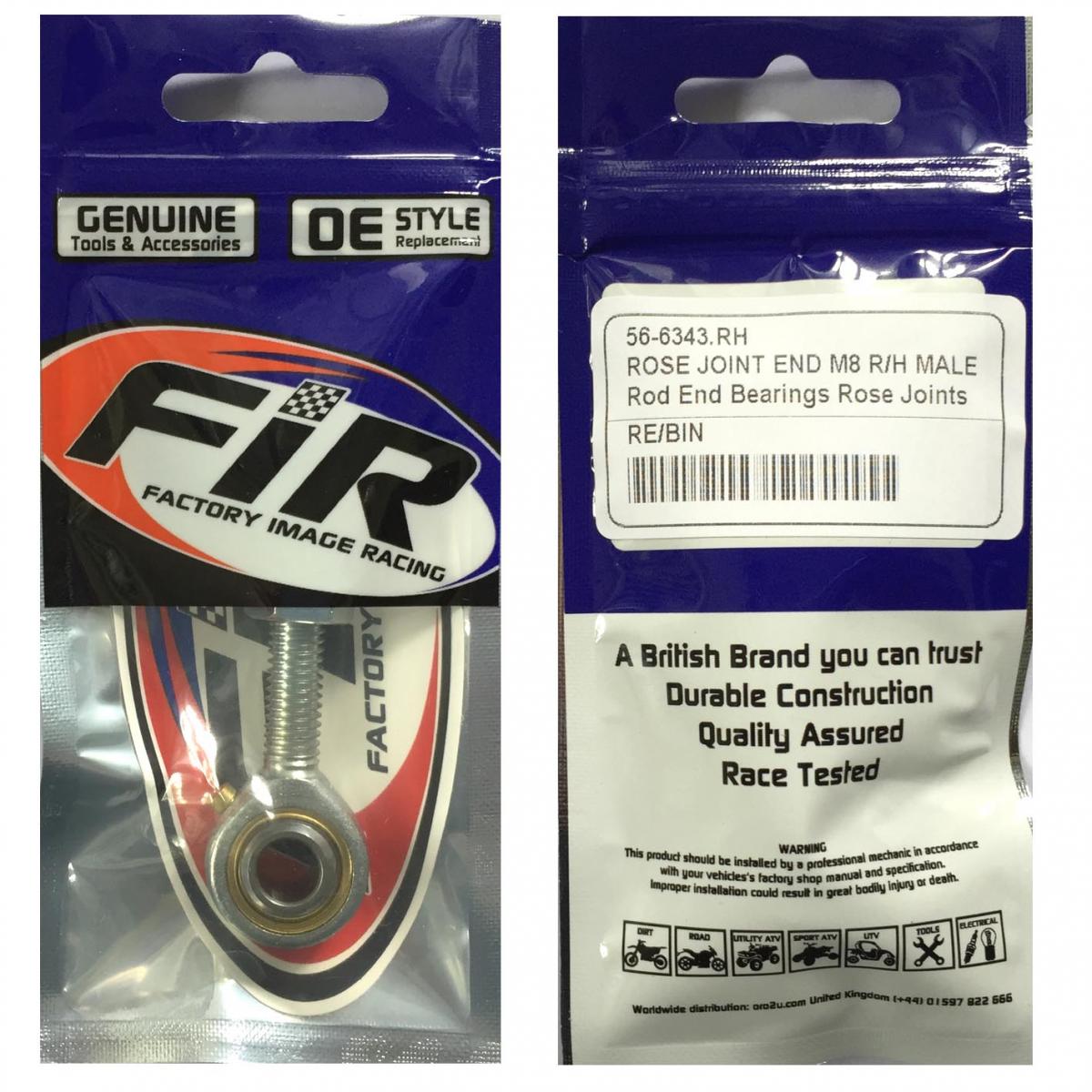 BEARING ROD END M8x1.25 MALE RH, HEIM, ROSE JOINT thumbnail 4