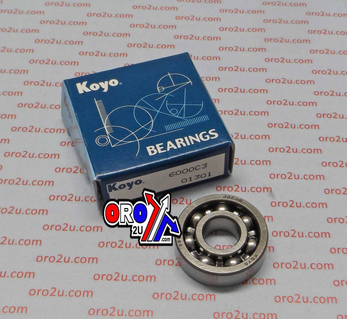 BEARING 6000 C3 KOYO 10x26x8 SIZE MADE IN JAPAN 93306-00004 EACH image 1