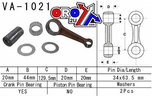 CONNECTING ROD TRX500FE, VESRAH VA-1021 Honda ATV thumbnail 2