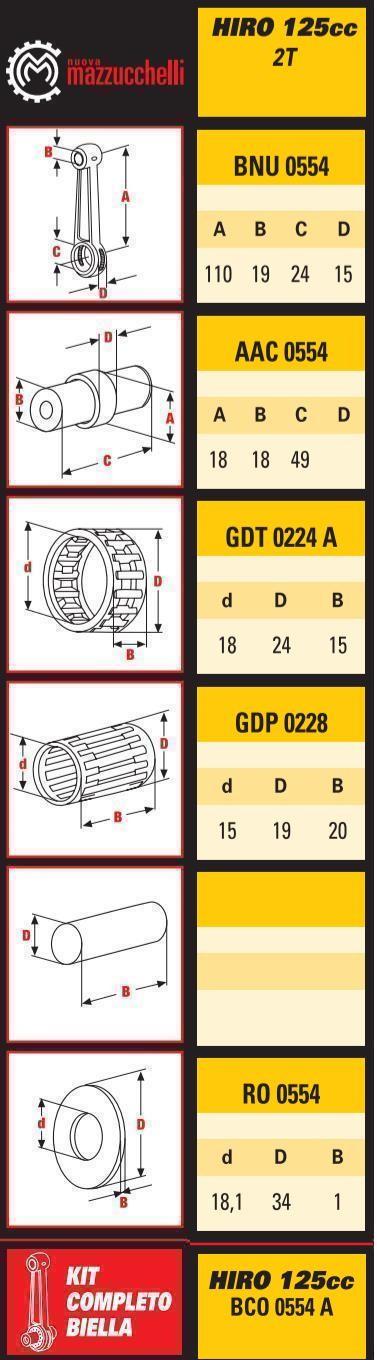 CONNECTING ROD CAGIVA 125, MAZZUCCHELLI BCO0544A thumbnail 2