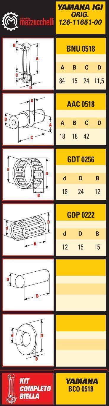CONNECTING ROD 126-11651-00, MAZZUCCHELLI BCO0518 thumbnail 2