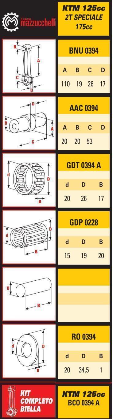 CONNECTING ROD KTM125 86-87, CONROD 0394 BCO0394A, 50130015044 thumbnail 2