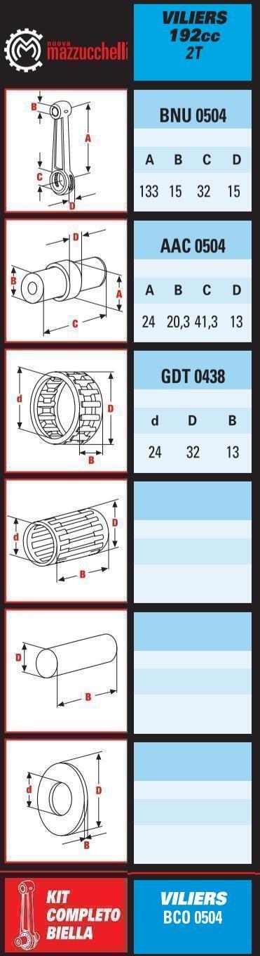 CONNECTING ROD VILLERS 192, CONROD VILLERS 200 250cc BCO0504 thumbnail 2