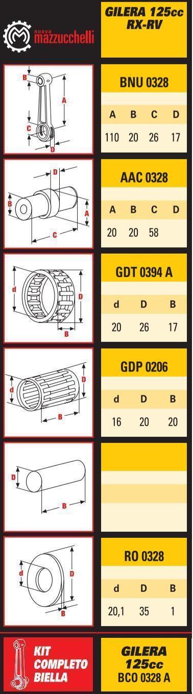 CONNECTING ROD GILERA 125RX/RV, BCO0328A thumbnail 2