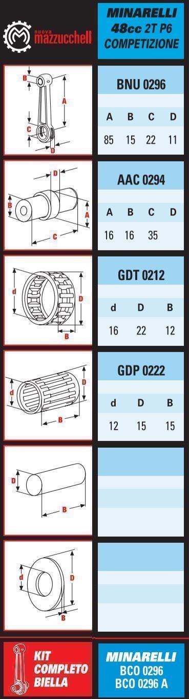 CONNECTING ROD MINARELLI 50, Mazzucchelli BCO0296 thumbnail 2