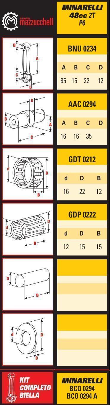 CONNECTING ROD MINARELLI 50, BCO0294 (0294) thumbnail 2