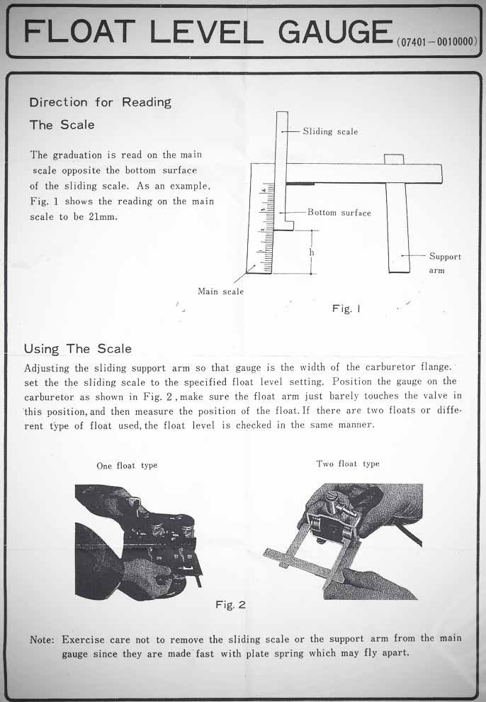FLOAT LEVEL SETING GAUGE thumbnail 3