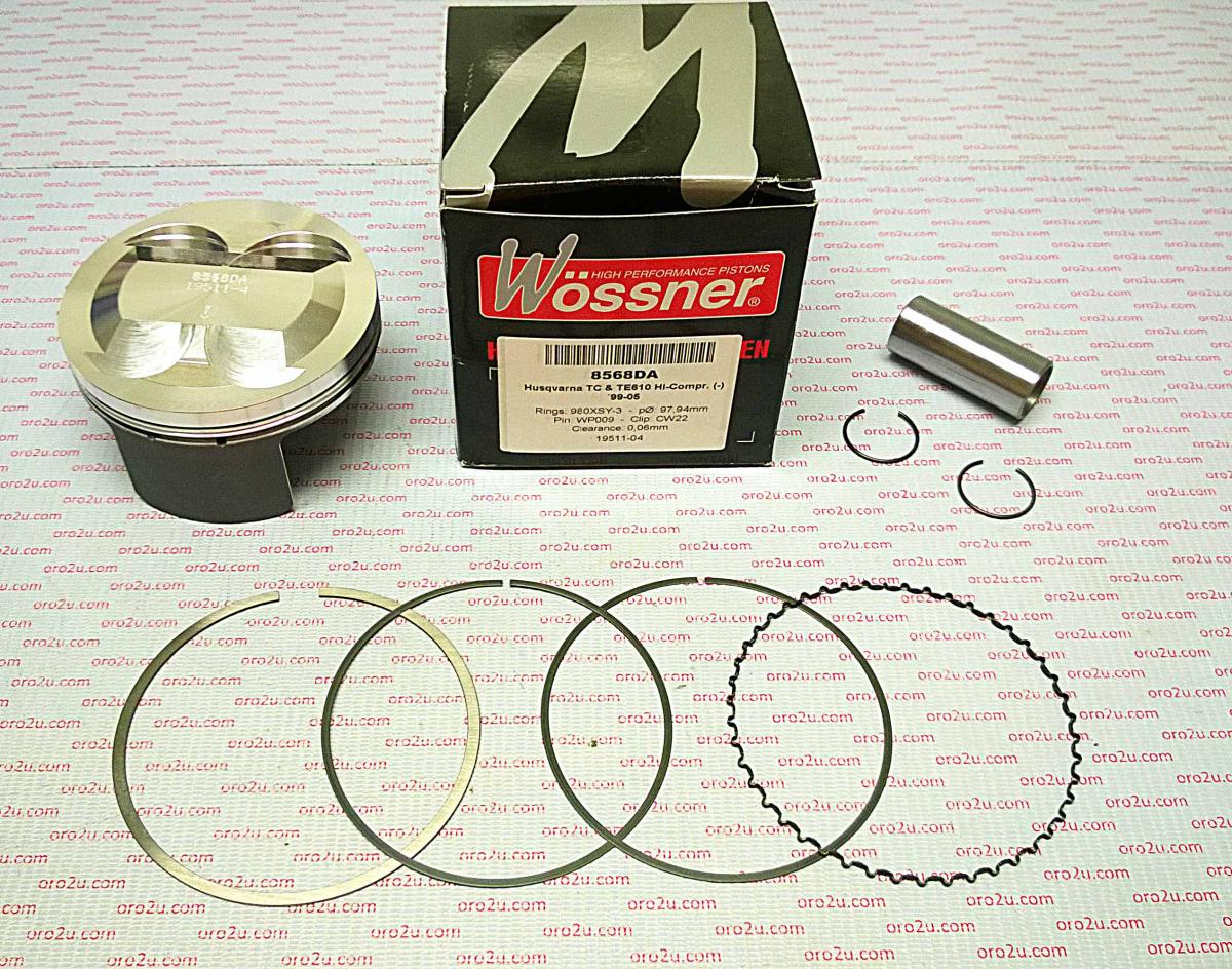 PISTON KIT HC HUSKY610 98.00, WOSSNER 8568DA HUSQVARNA 800092911 image 1