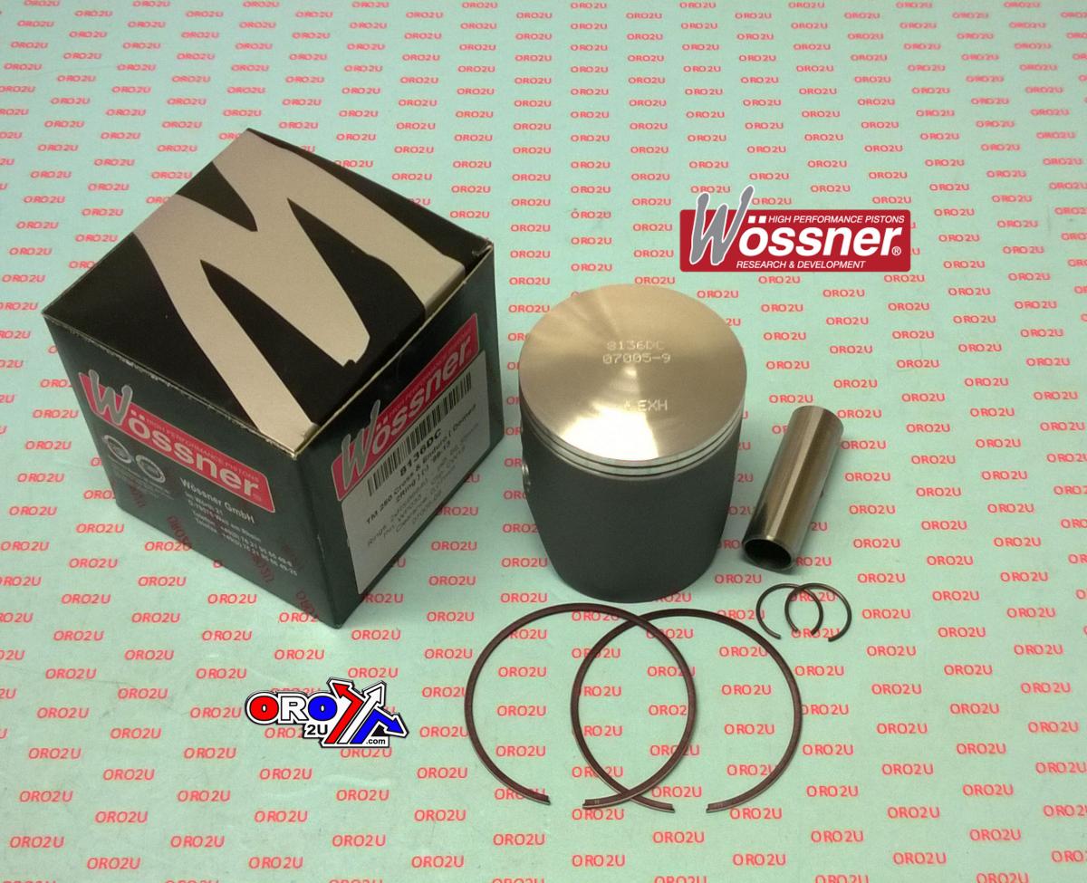 PISTON 94-09 TM250 66.4 DOMED, WOSSNER 8136DA TWIN RING image 1