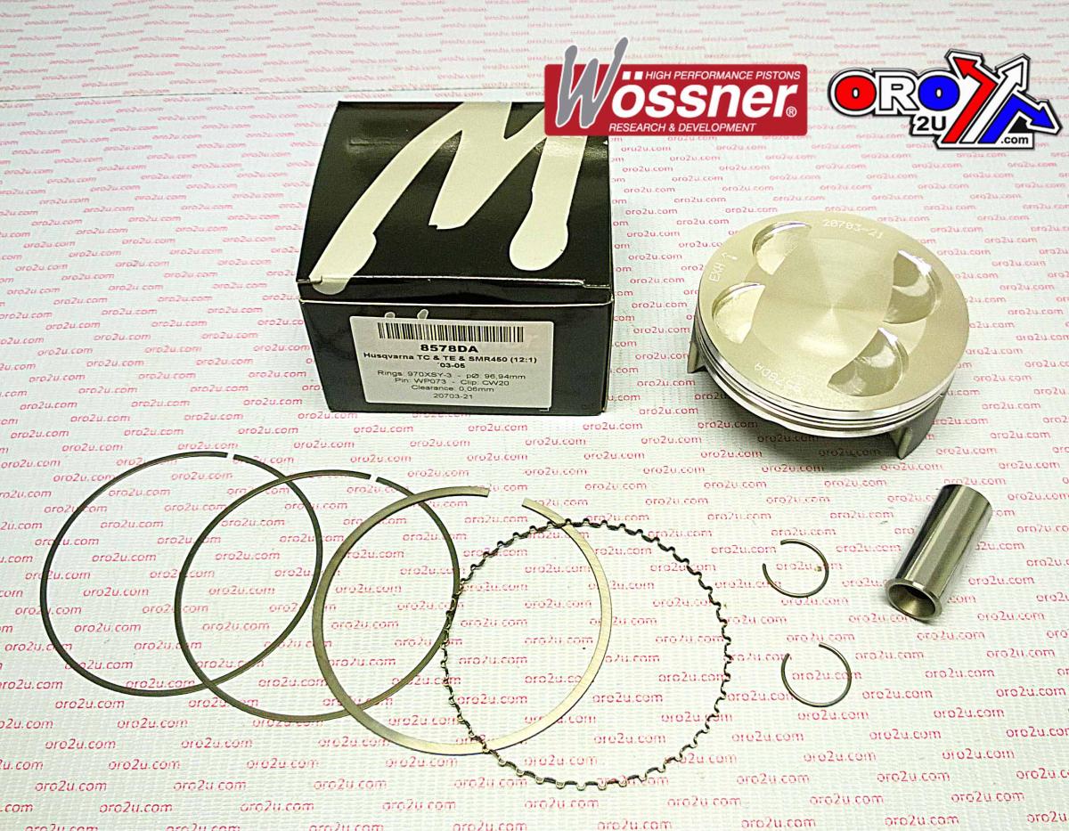PISTON KIT 03-05 HUS 450 97.00, 8578DA WOSSNER HUSQVARNA image 1
