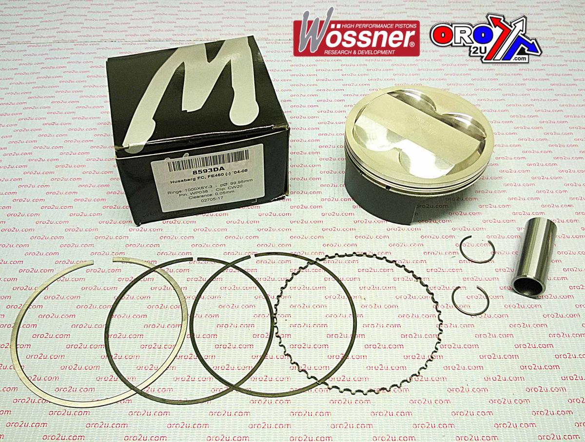 PISTON 04-09 HUSABERG 450 100, WOSSNER 8593DB FORGED KIT image 1