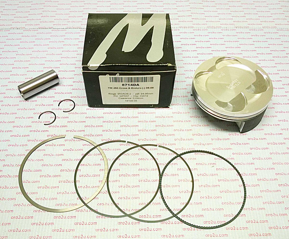 PISTON KIT 05-09 TM 450 F 95mm, FORGED WOSSNER 8714DA image 1