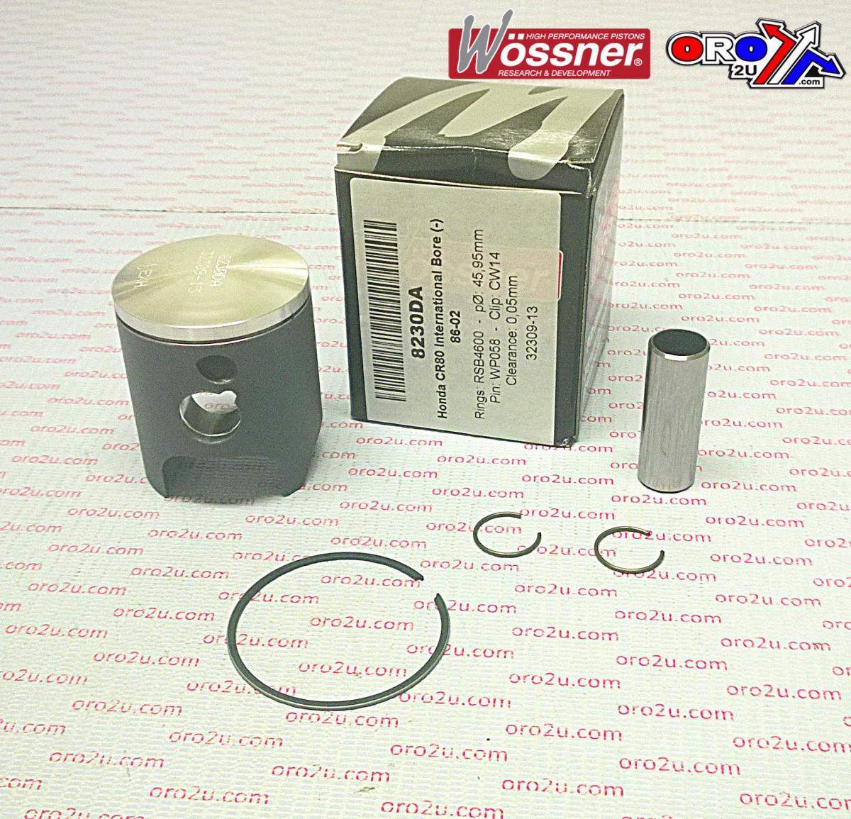 PISTON KIT 86-02 CR80 46mm, FORGE WOSSNER 8230DA image 1