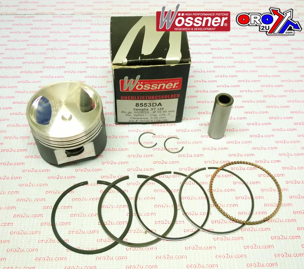 PISTON KIT ALL XT125 65.00, FORGED WOSSNER 8553D500 image 1
