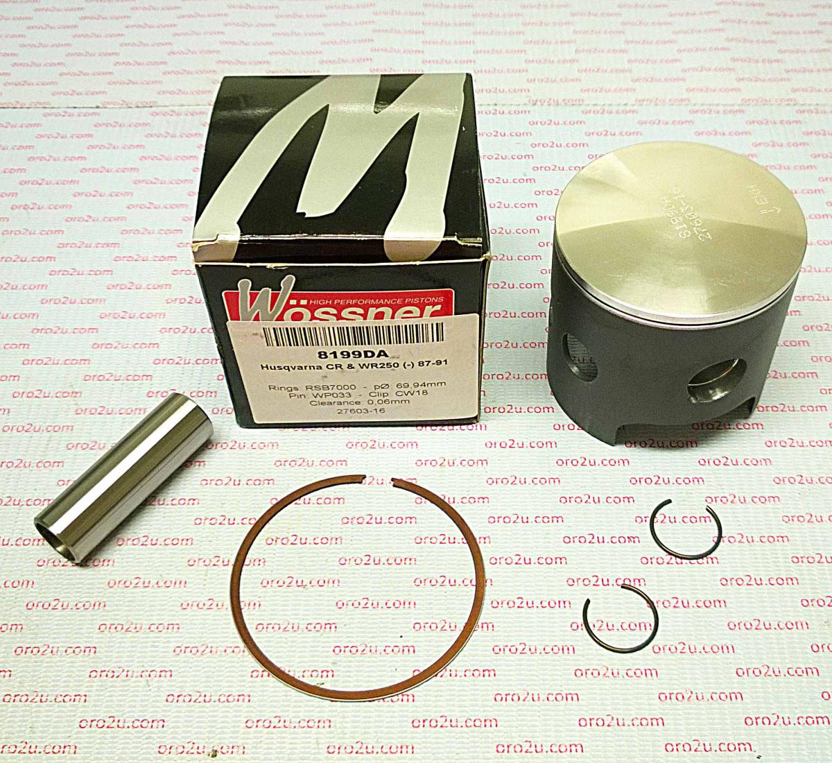 PISTON KIT HUSKY 87-91 250 70, WOSSNER 8199DC HUSQVARNA image 1