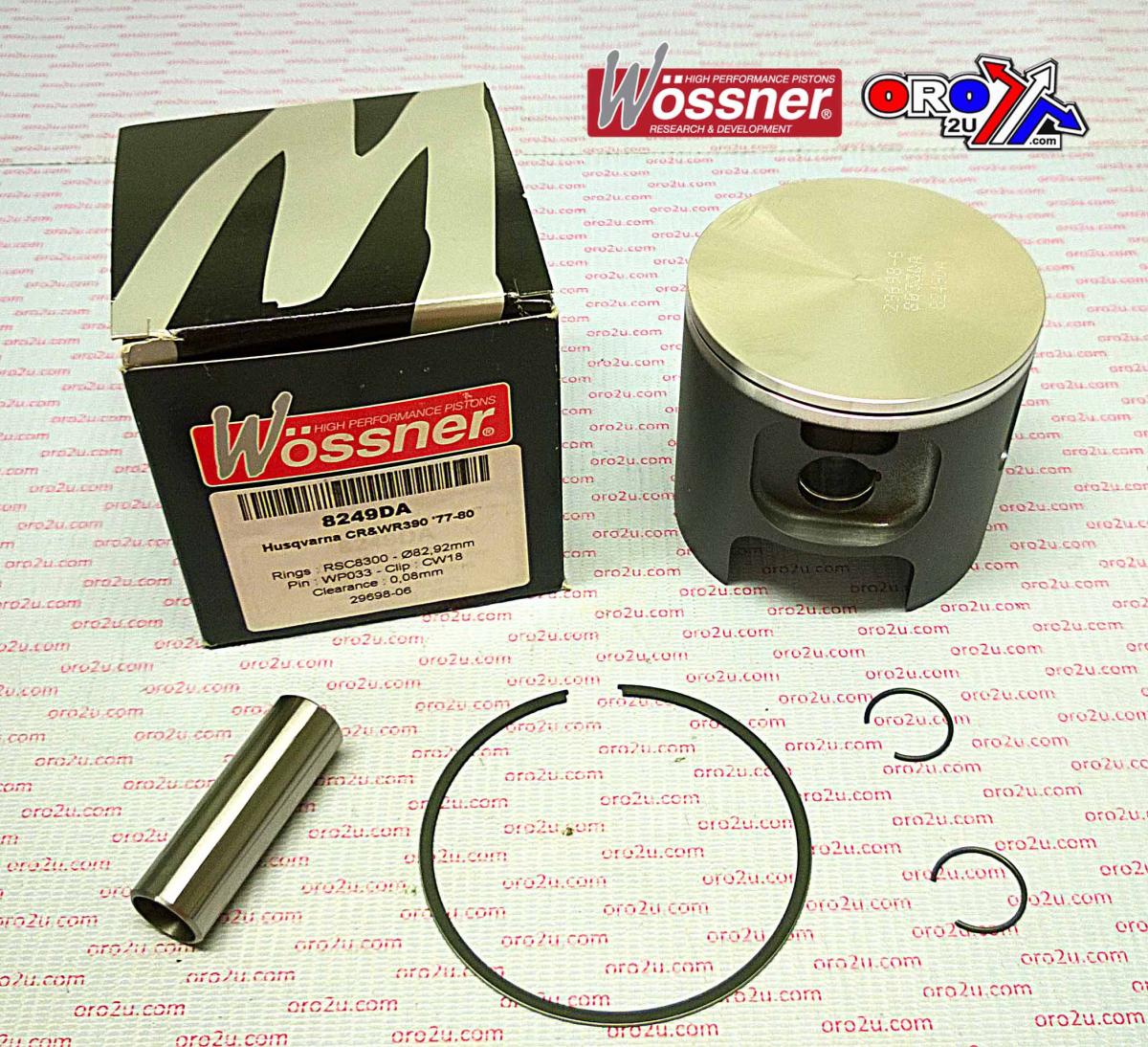 PISTON KIT 77-80 CR/WR390 KH35, WOSSNER 8249D200 Husqvarna image 1