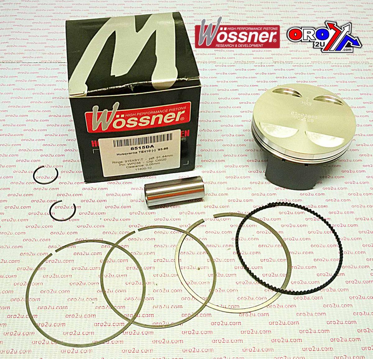 PISTON KIT C 93-95 TE410 91.50, WOSSNER 8515DC HUSQVARNA image 1