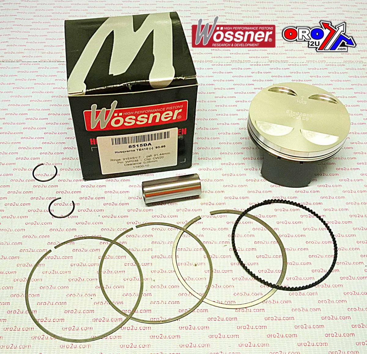 PISTON KIT B 96-98 TE410 91.50, WOSSNER 8514DB HUSQVARNA image 1