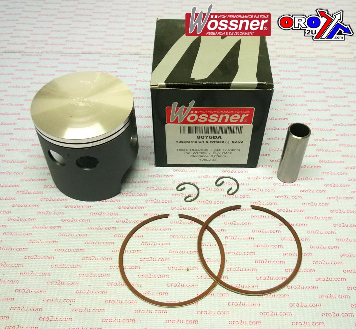 PISTON KIT WR360 78.00mm, WOSSNER 8076DA HUSQVARNA 504120501 image 1