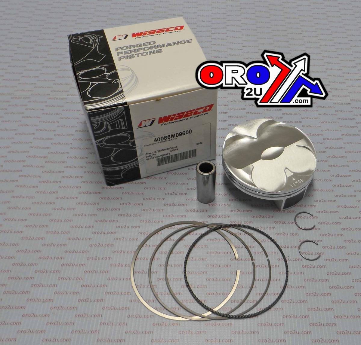 PISTON KIT 13-25 RM-Z450 96mm. 12.5:1 Comp., WISECO W40086M09600B 96mm, Skirt Coating ArmorGlide image 1