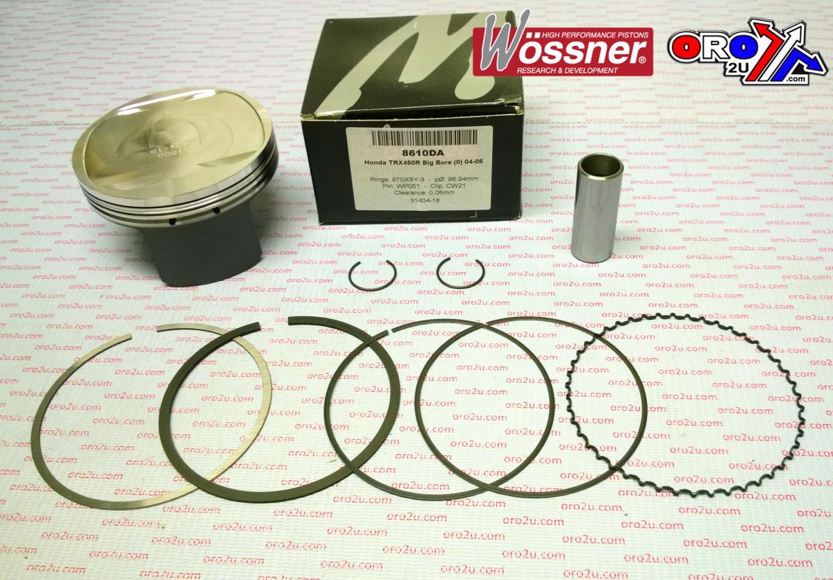 PISTON KIT 04-05 TRX450 97.00, FORGED WOSSNER 8610DA image 1