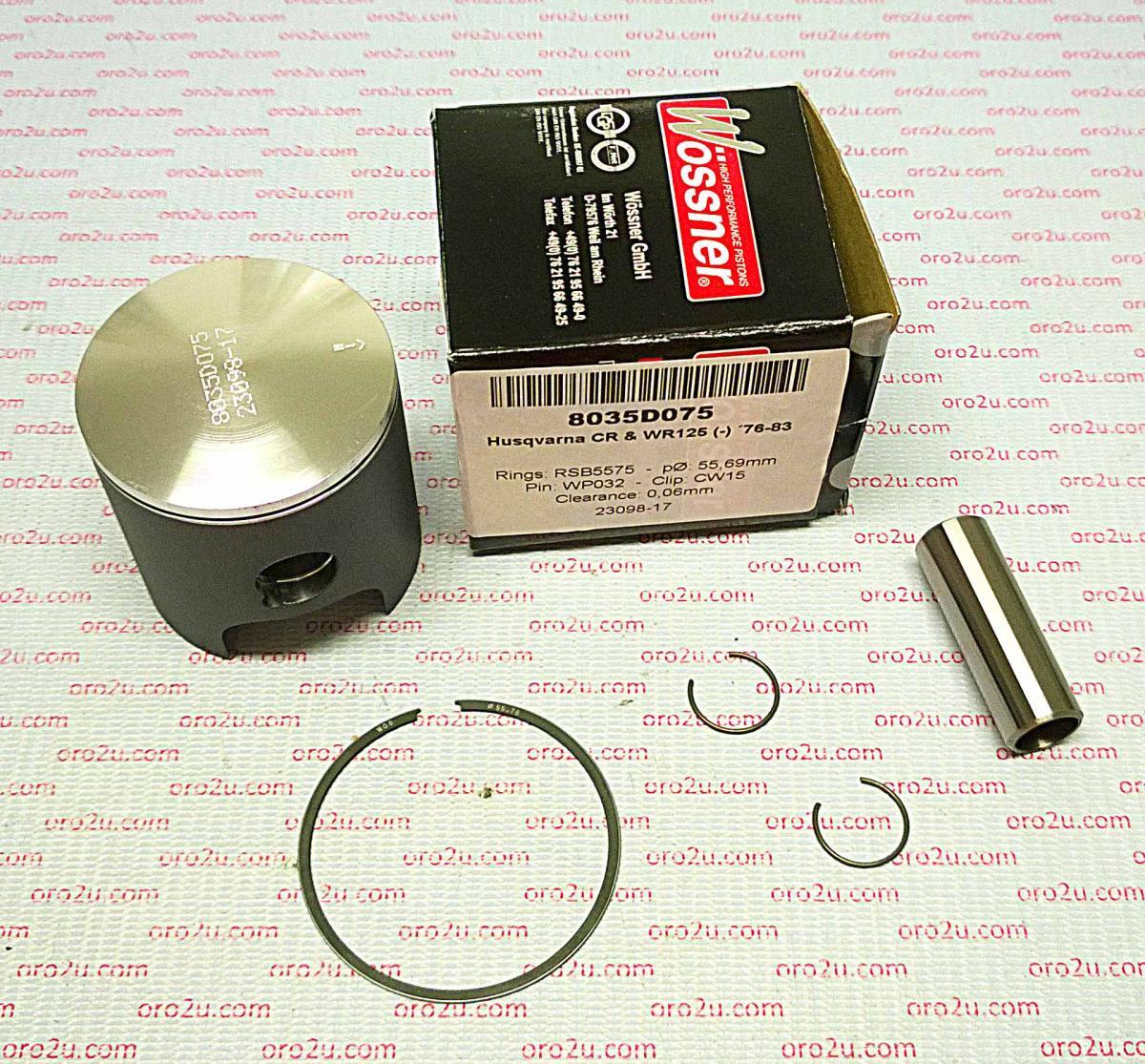 PISTON 76-83 CR/WR125 56.50, WOSSNER 8035D150 HUSQVARNA image 1