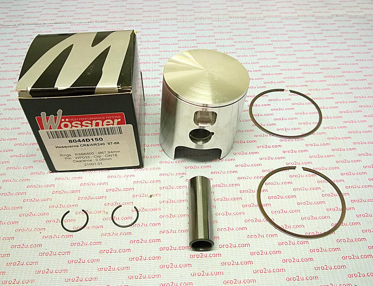 PISTON KIT 87-00 CR/WR250 68.0, WOSSNER 8044D150 HUSQVARNA image 1