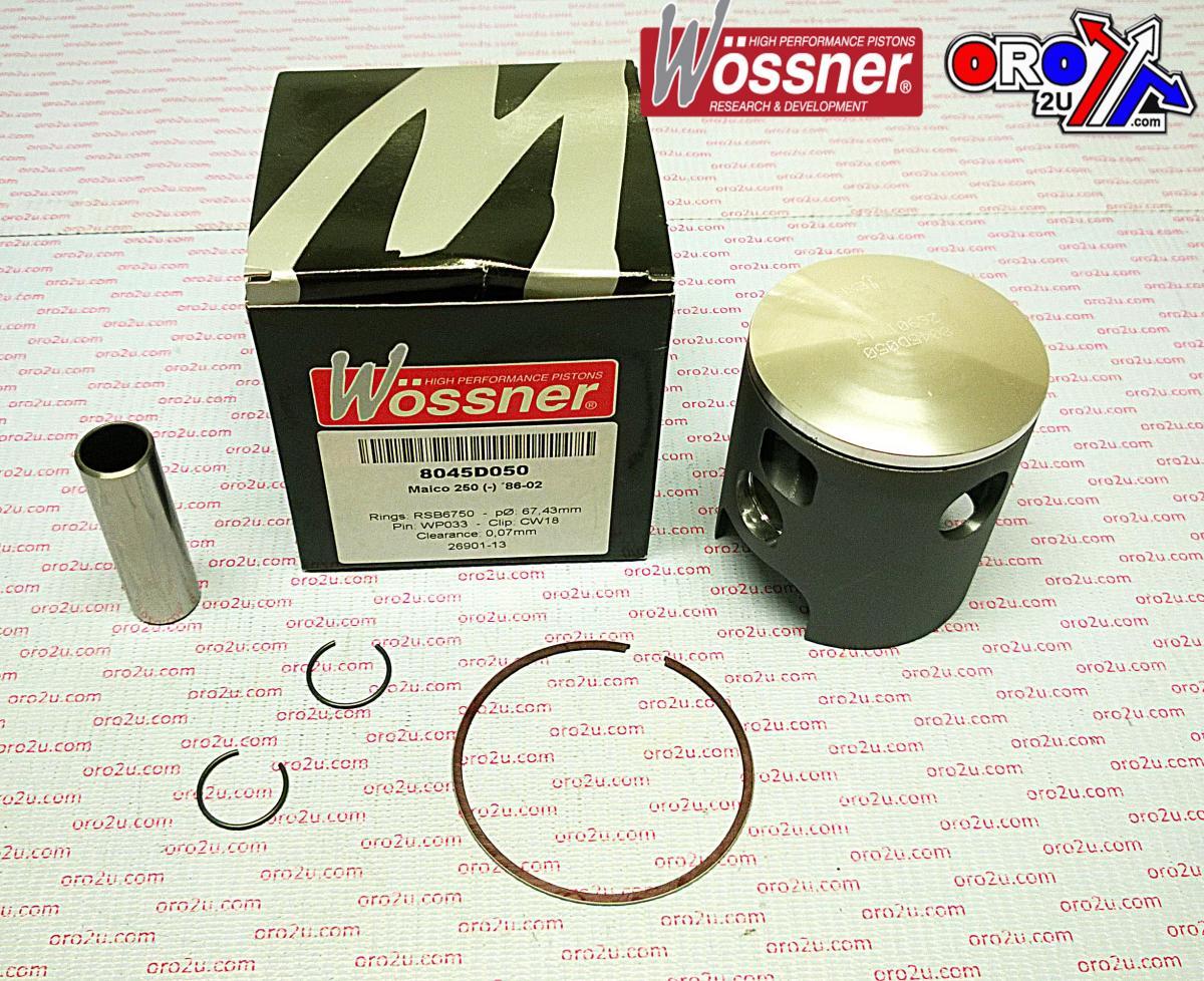 PISTON 86-02 MAICO 250 68.50, FORGED WOSSNER 8045D150 KIT image 1